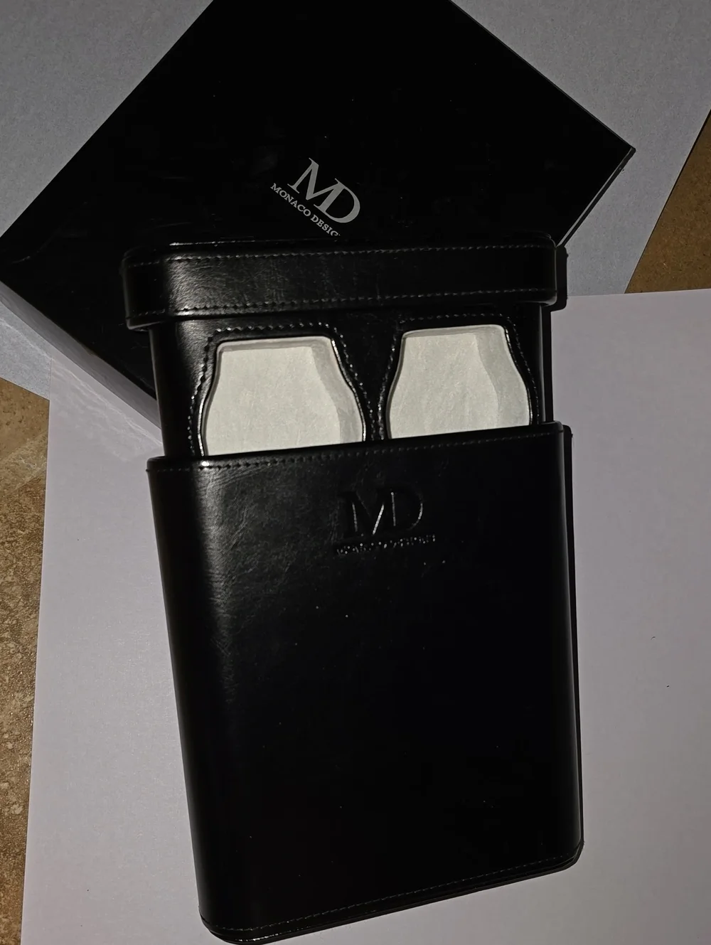Leather Monaco Design Watch Case New In Box